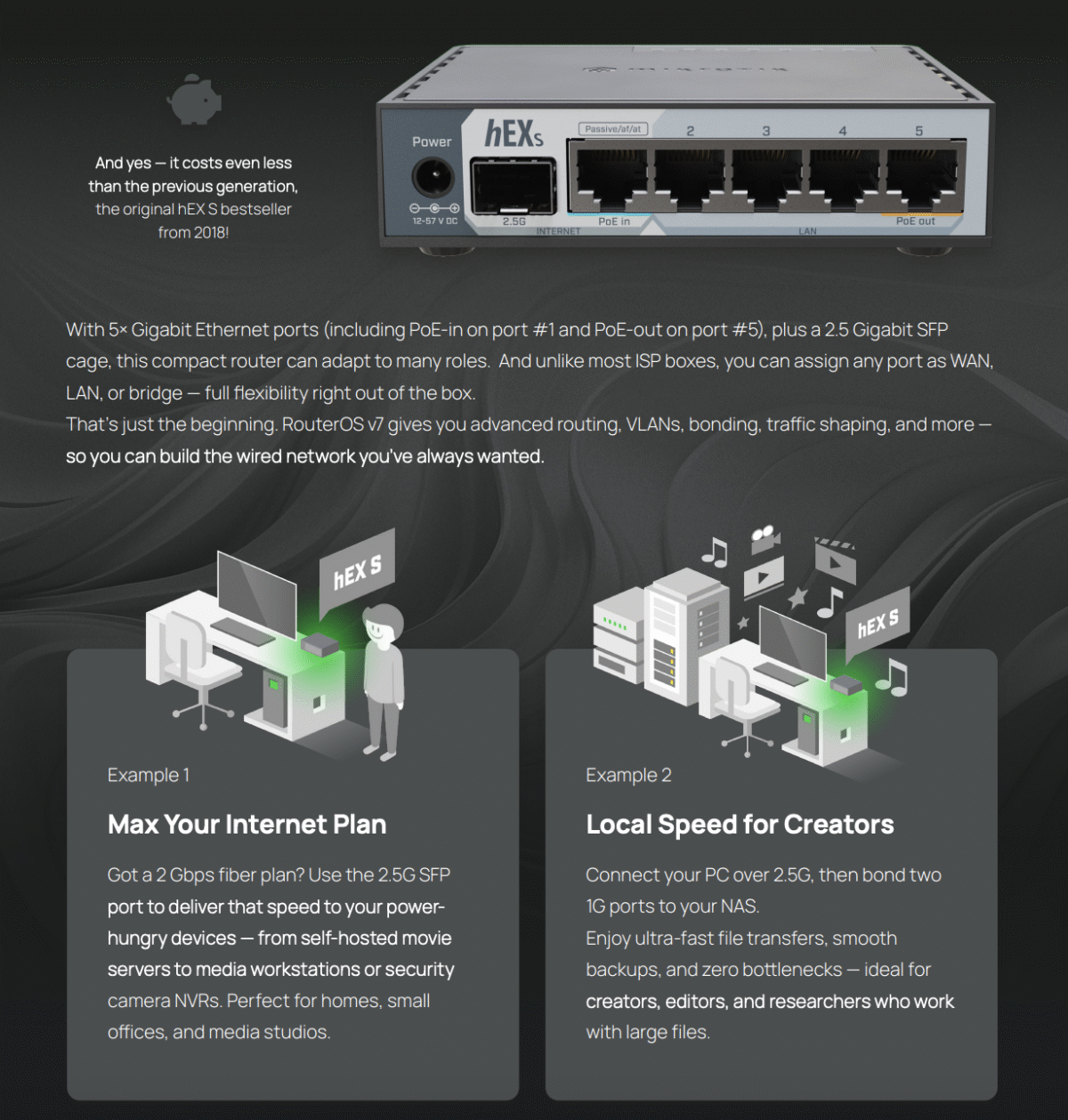 MikroTik E60iUGS HeX S Refresh 2025 Router